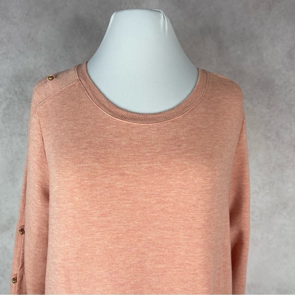 Soft Surroundings Go Lively Long Line Jersey Pullover Open Side Women's Size L - Picture 3 of 11